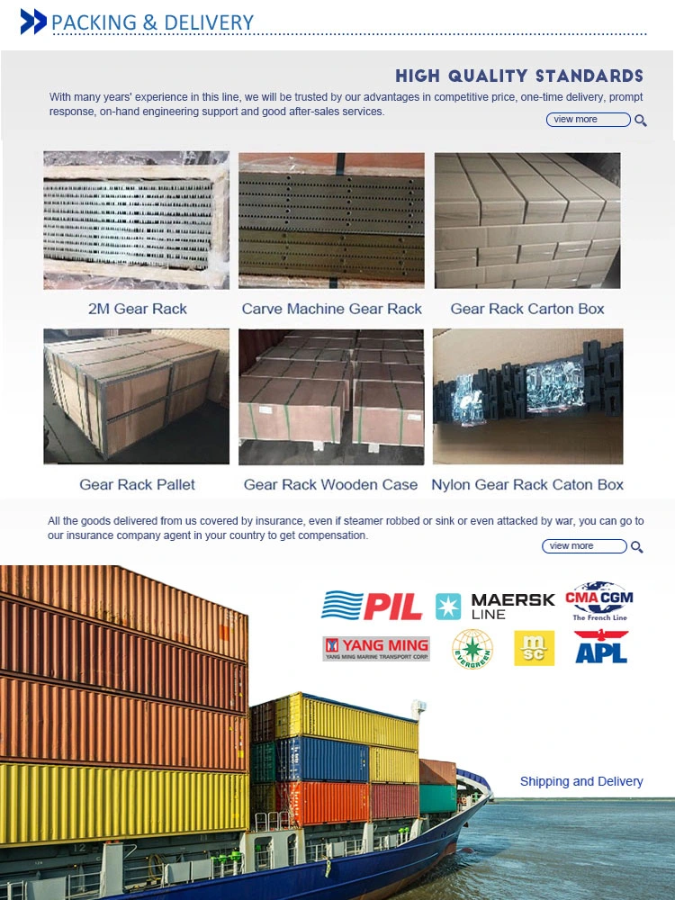 El precio de fábrica galvanizó el estante de engranaje de acero de la puerta deslizante en la longitud del 1m